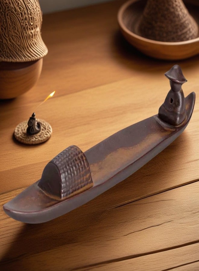 lycss Ceramic Incense Stick Holder with 3 Holes - Reliable Ash Catcher for Multiple Sticks, Perfect for Meditation, Yoga, and Home Office Decor - Aesthetic and Functional Burner Base - Image 5